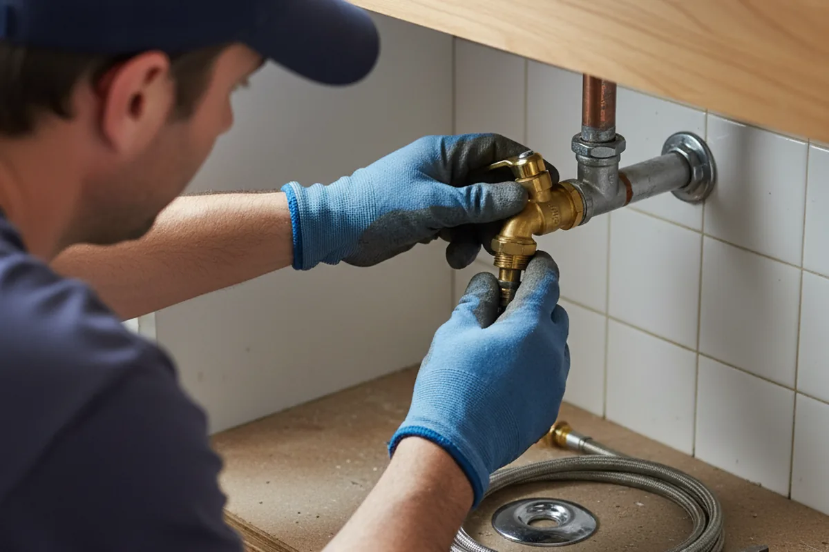 Shutoff valve and fitting work during Faucet and Fixture Repair in Magalia